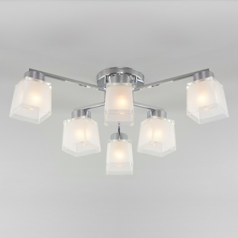 Фото Потолочная люстра Eurosvet Delfi 30162/6 хром EV_a047321 - интернет-магазин МегаТерем в Москве