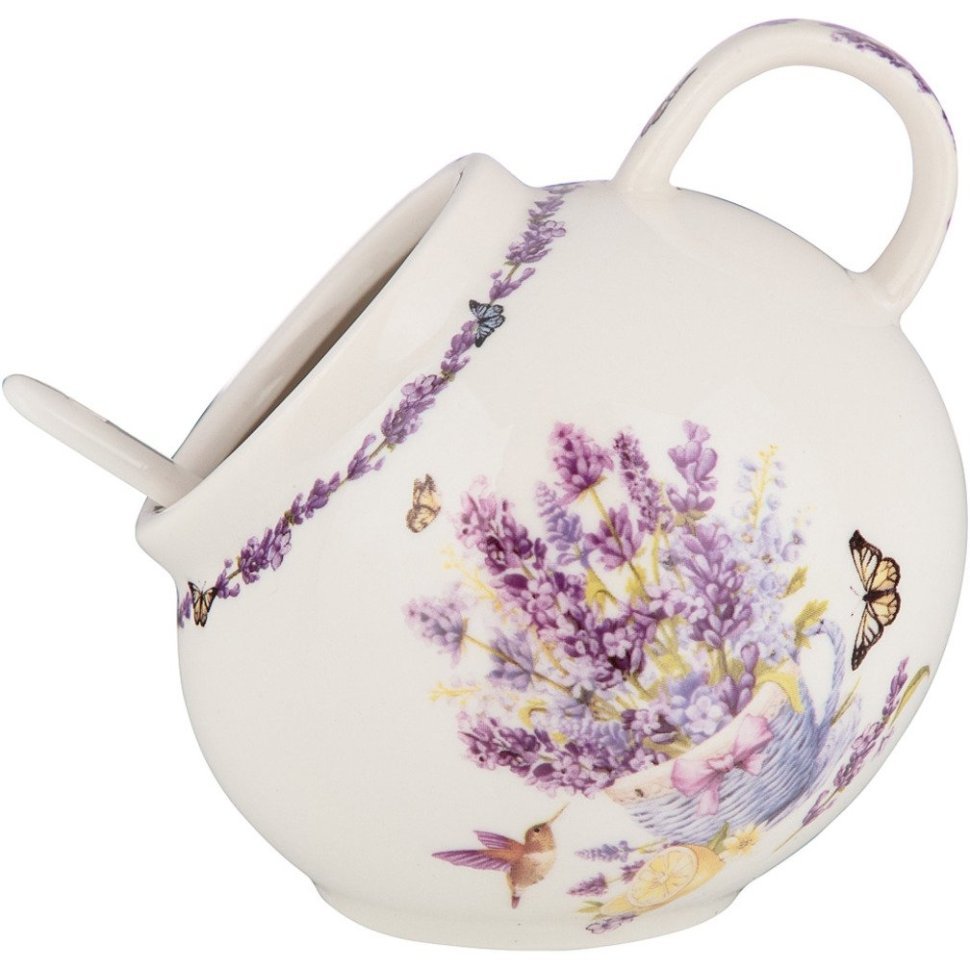 Фото Солонка с ложкой  lefard прованс лаванда 10*5 см (кор-36шт) Lefard (359-817) - интернет-магазин МегаТерем в Москве