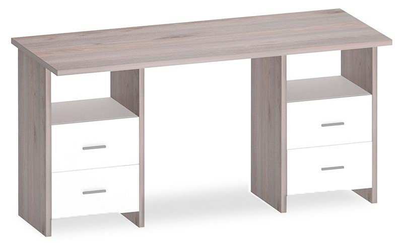 Фото Стол письменный Домино Lite СКЛ-Прям150+2ТЯЛ MER_SKL-Pryam150-2TYAL_NBE - интернет-магазин МегаТерем в Москве