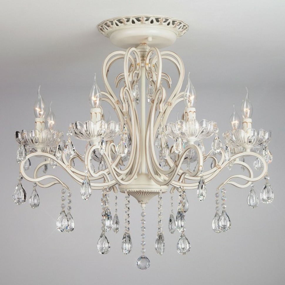 Фото Потолочная люстра Eurosvet Etna 12205/8 белый Strotskis EV_59679 - интернет-магазин МегаТерем в Москве