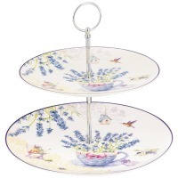 Блюдо двухъярусное lefard "прованс лаванда" 20,5 / 27 см (104-882) 