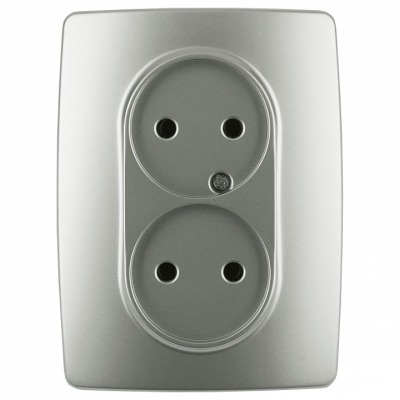 Розетка двойная без заземле...