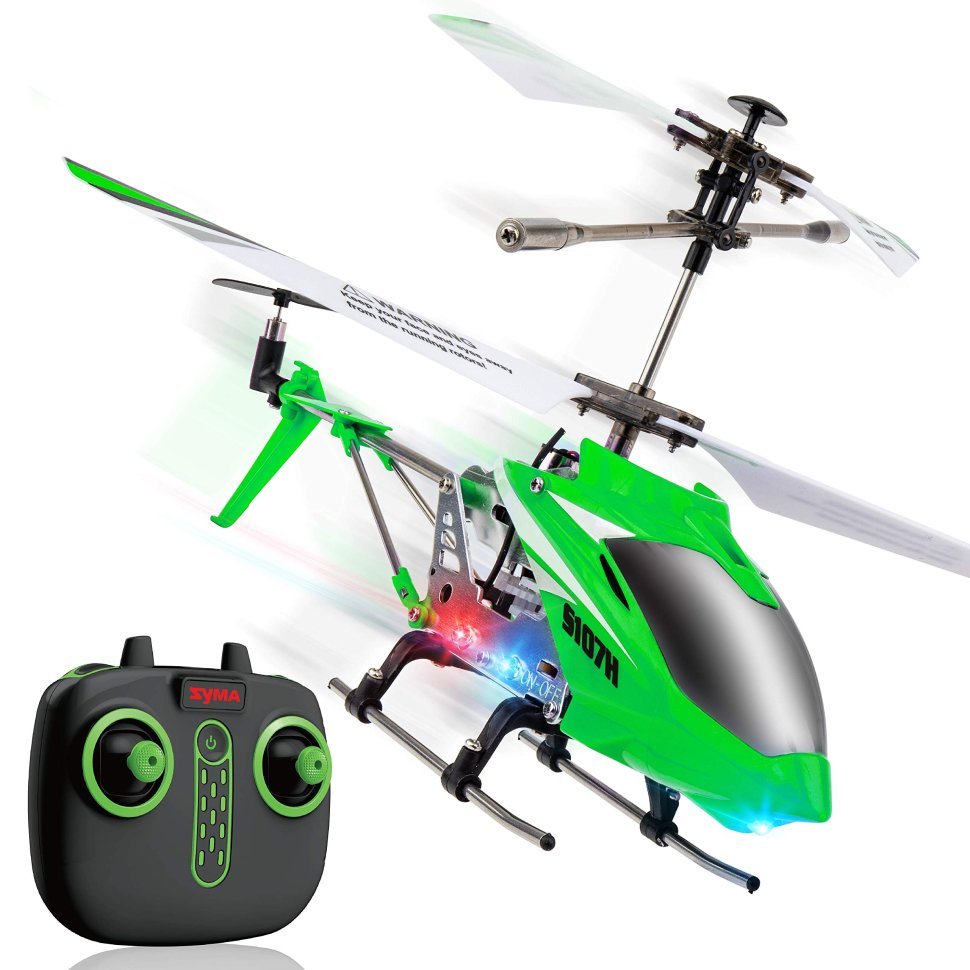 Фото Радиоуправляемый вертолет Syma S107H Green 2.4G с функцией зависания - S107H - интернет-магазин МегаТерем в Москве