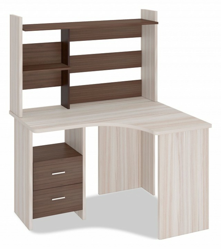 Фото Стол компьютерный Домино Лайт СКЛ-Угл120+НКЛ-120 MER_SKL-Ugl120_NKL-120_KSH_PRAV - интернет-магазин МегаТерем в Москве