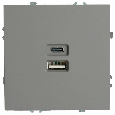 Розетка 2хUSB type A и C без рамки Stekker Эмили 49957 FE_49957
