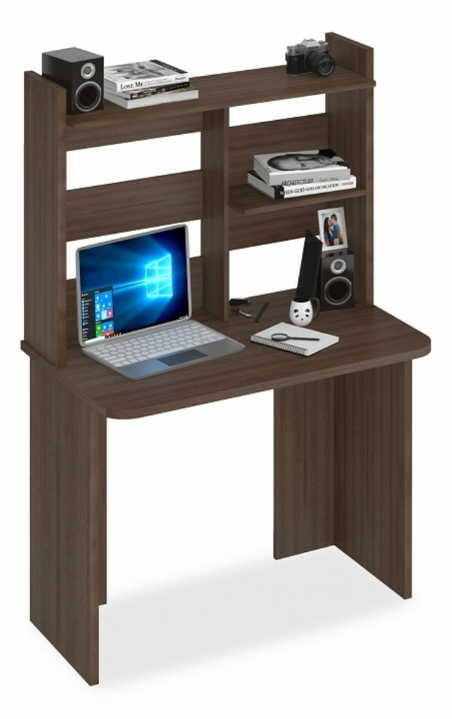 Фото Стол компьютерный Домино Lite СКЛ-Прям100Р+НКЛ-100 MER_SKL-Pryam100Rbez_tumby-NKL-100_SH - интернет-магазин МегаТерем в Москве