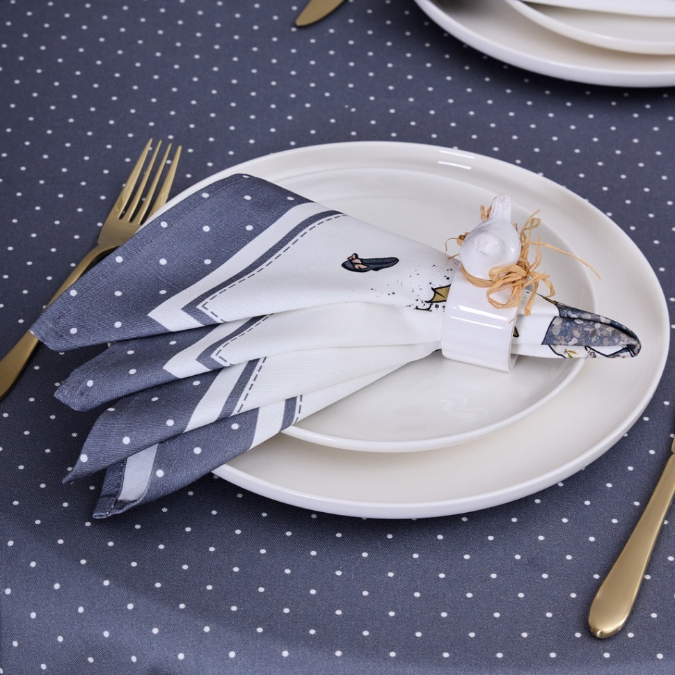 Фото Набор салфеток из 2-х шт family farm 40х40см, твил, графит Lefard (850-747-8) - интернет-магазин МегаТерем в Москве