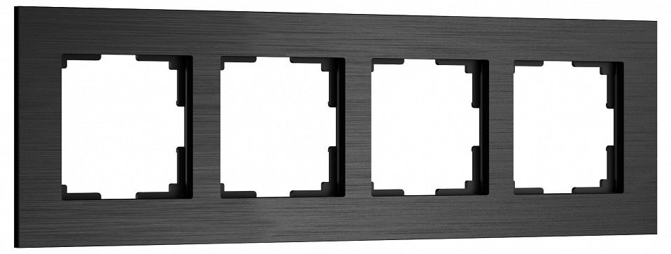 Фото Рамка на 4 поста Werkel AluMax черный алюминий W0043508 WRK_a066332 - интернет-магазин МегаТерем в Москве