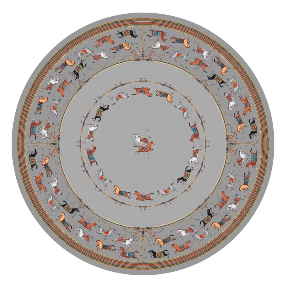 Фото Скатерть круглая  passage ,d190см, 100% хлопок,твил c пропиткой, серый Lefard (850-761-25) - интернет-магазин МегаТерем в Москве