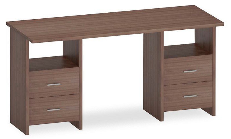 Фото Стол письменный Домино Lite СКЛ-Прям150+2ТЯЛ MER_SKL-Pryam150-2TYAL_SH-CH - интернет-магазин МегаТерем в Москве