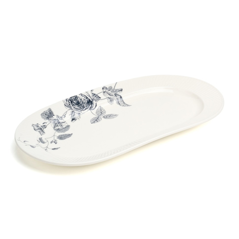 Фото Блюдо овальное lefard blue garden 35,5*19*2,5 см (191-350)  - интернет-магазин МегаТерем в Москве