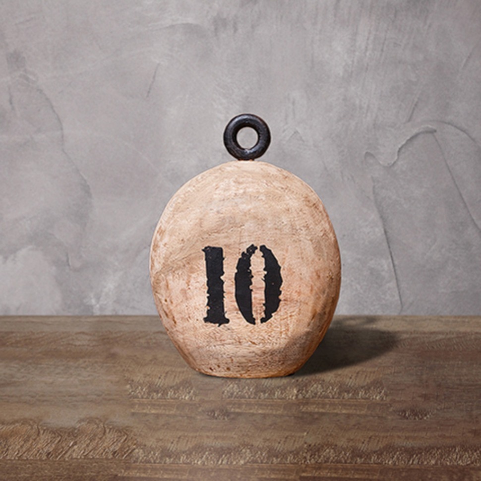 Фото Декор гиря FO-1540A, MANGO WOOD AND IRON, Natural mango, ROOMERS FURNITURE - интернет-магазин МегаТерем в Москве