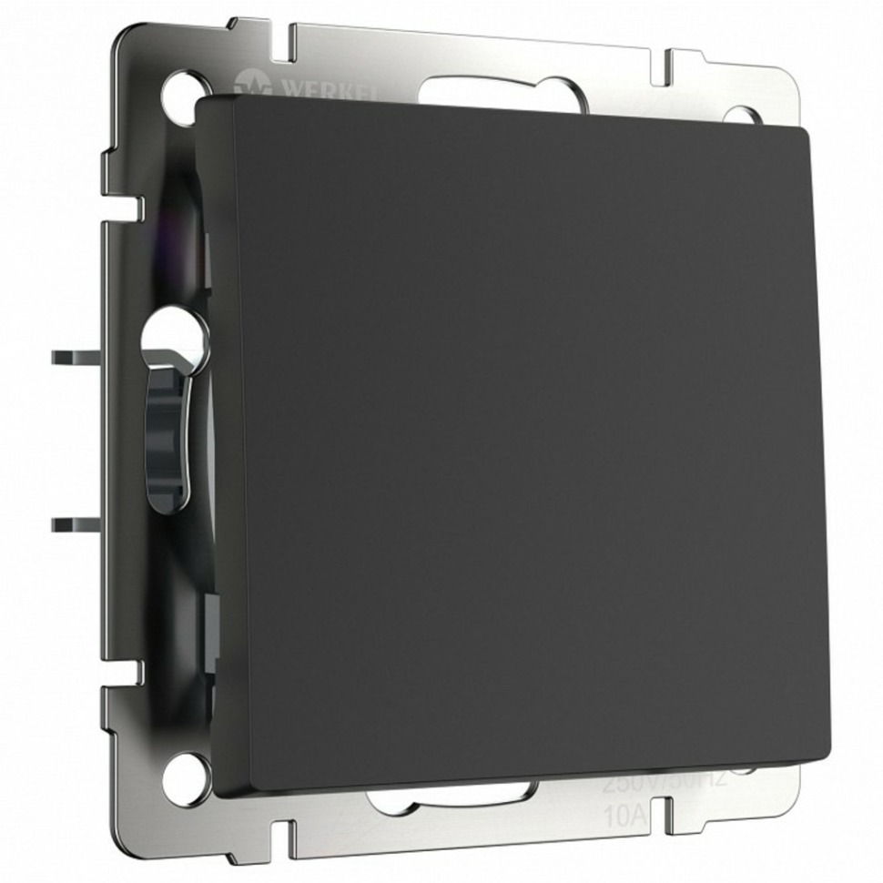 Фото Кнопка звонка без рамки Werkel черный матовый W1114508 WRK_a051627 - интернет-магазин МегаТерем в Москве