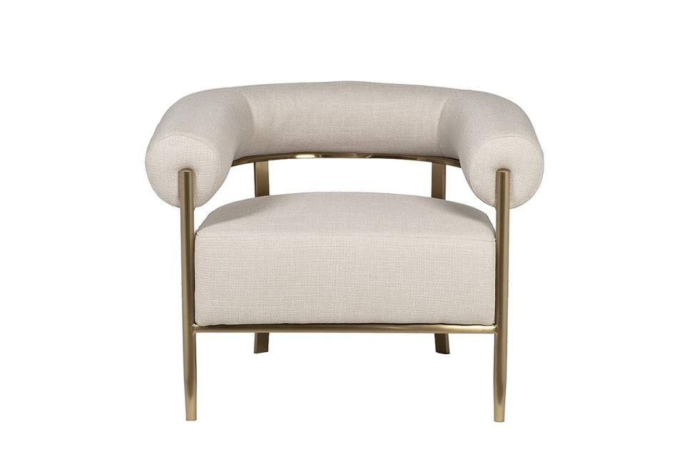 Фото Кресло серое/матовое золото 95,5*82*77см (TT-00013474) - интернет-магазин МегаТерем в Москве