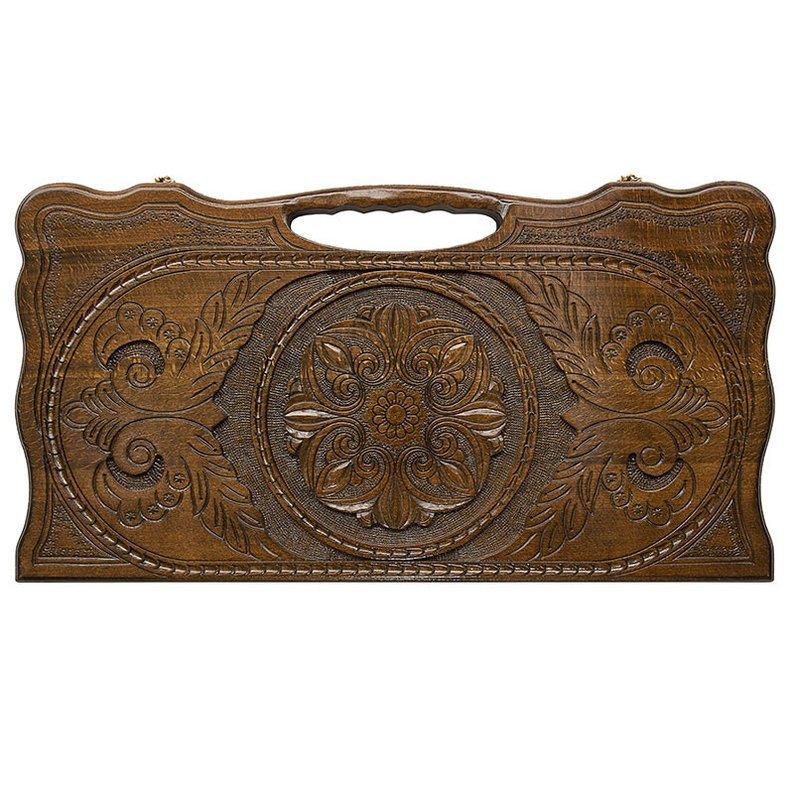 Фото Нарды резные Армянский узор 5 с ручкой 60, Haleyan (28462) - интернет-магазин МегаТерем в Москве