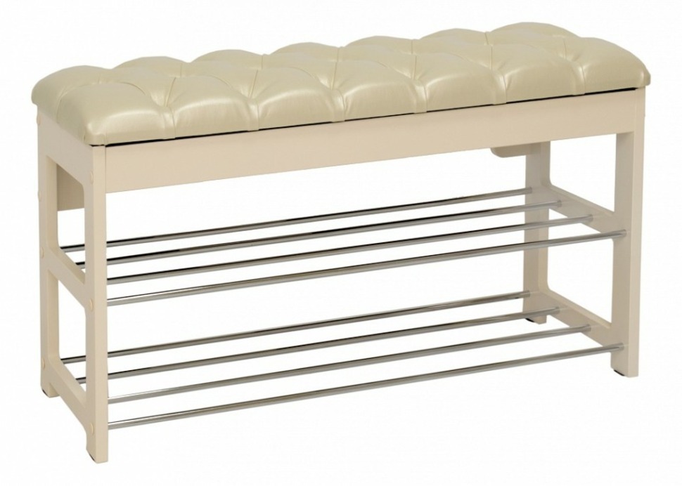 Фото Банкетка-стеллаж для обуви Leset Грейс VIS_2100897000003 - интернет-магазин МегаТерем в Москве