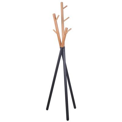 Вешалка напольная amundsen, 172 см, черная/натуральное дерево (74883)