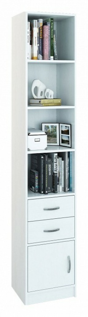 Фото Стеллаж комбинированный Либерти-42 MAS_Stellazh_Liberti-42BEL - интернет-магазин МегаТерем в Москве