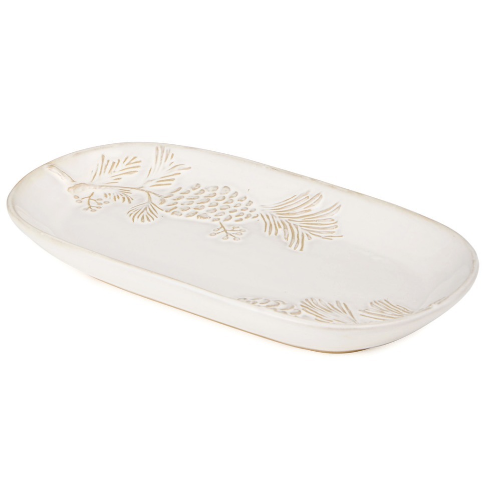 Фото Блюдо сервировочное коллекция pine cones, 30,2*16*3,1 см Bronco (230-511) - интернет-магазин МегаТерем в Москве