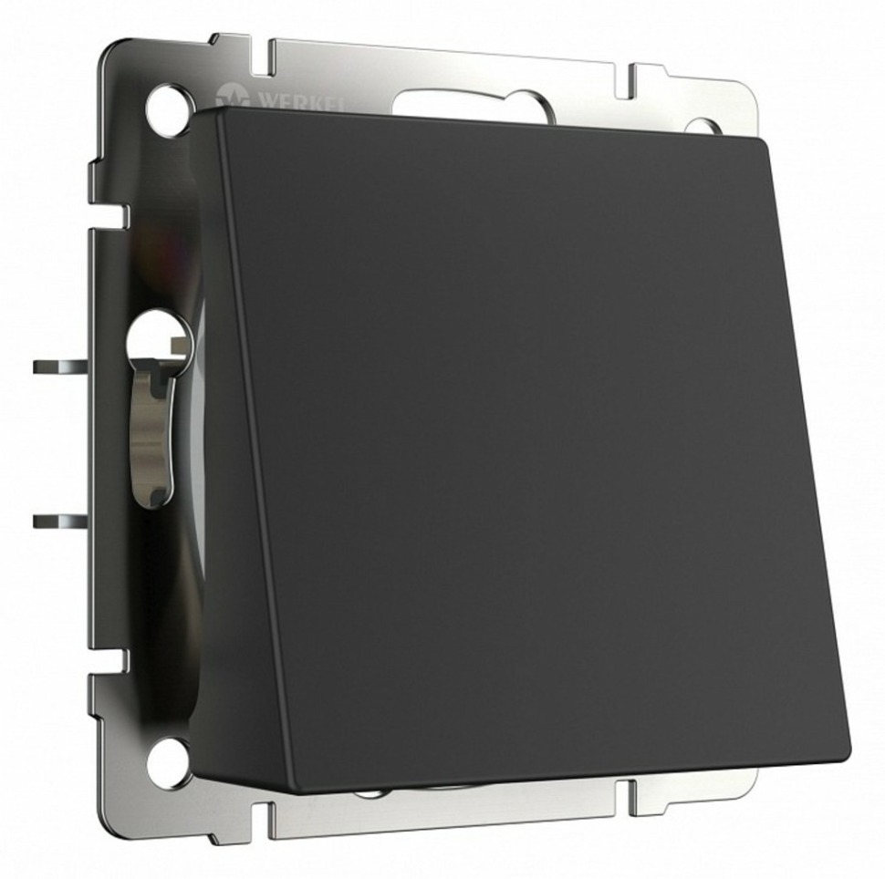 Фото Розетка для вывода кабеля без рамки Werkel черный матовый W1150208 WRK_a051602 - интернет-магазин МегаТерем в Москве