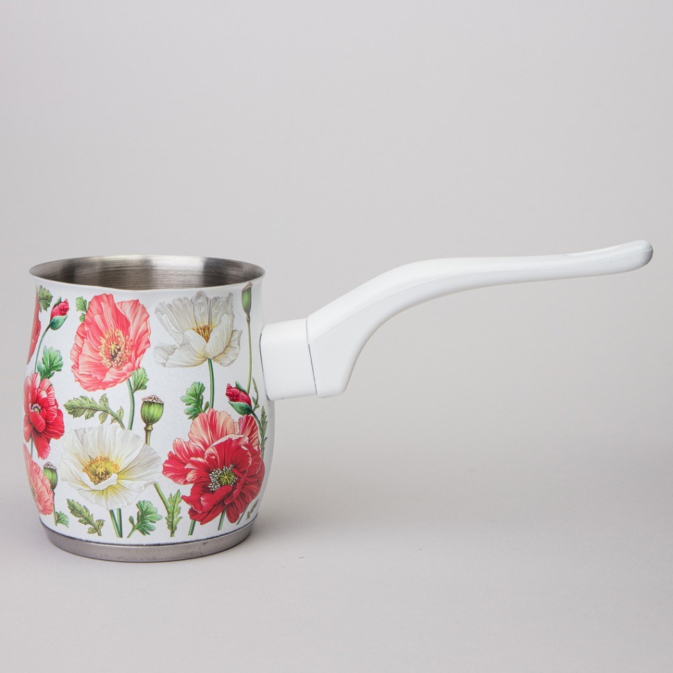 Фото Турка agness белые маки 340 мл мал=12шт (916-438)  - интернет-магазин МегаТерем в Москве