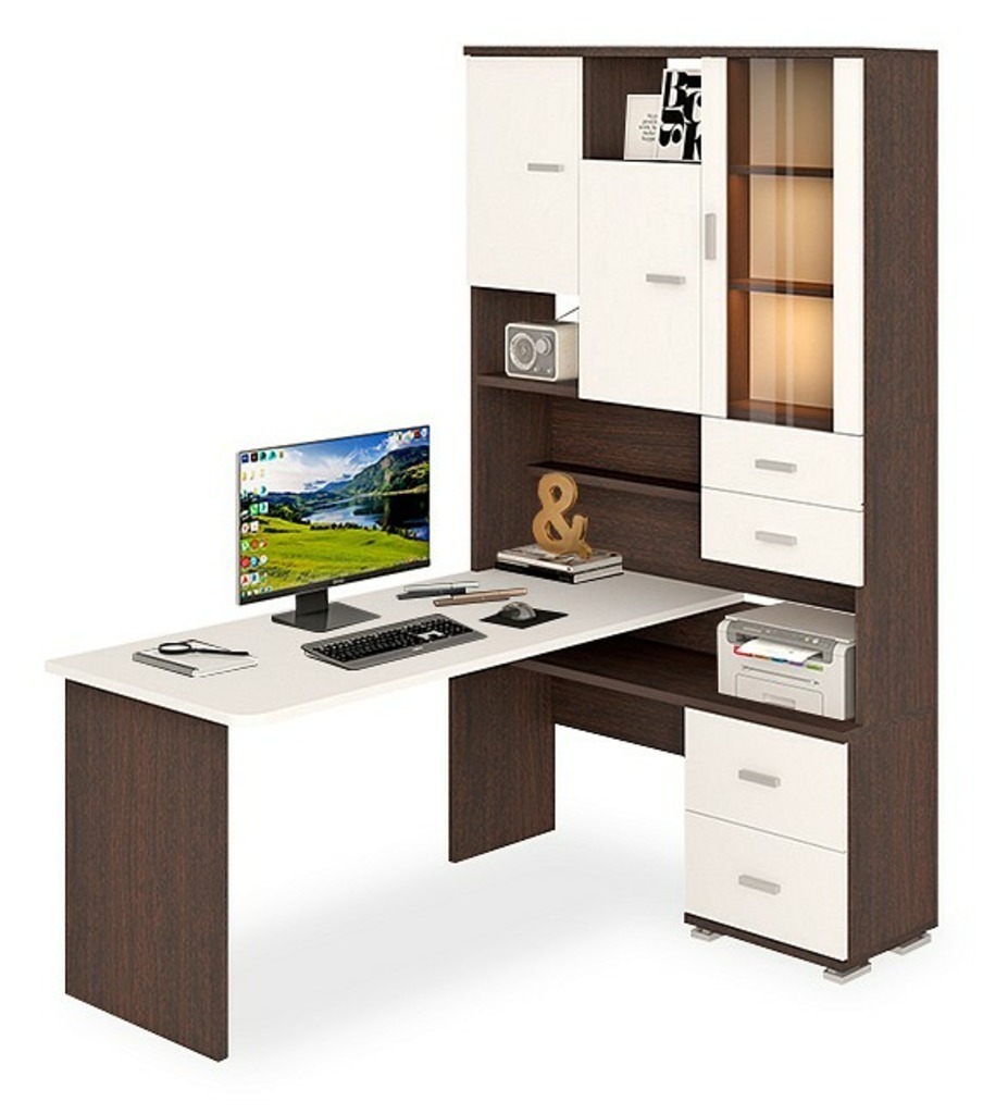 Фото Стол компьютерный Домино СР-620/160 MER_SR-620-160_VBEBE-PRAV - интернет-магазин МегаТерем в Москве