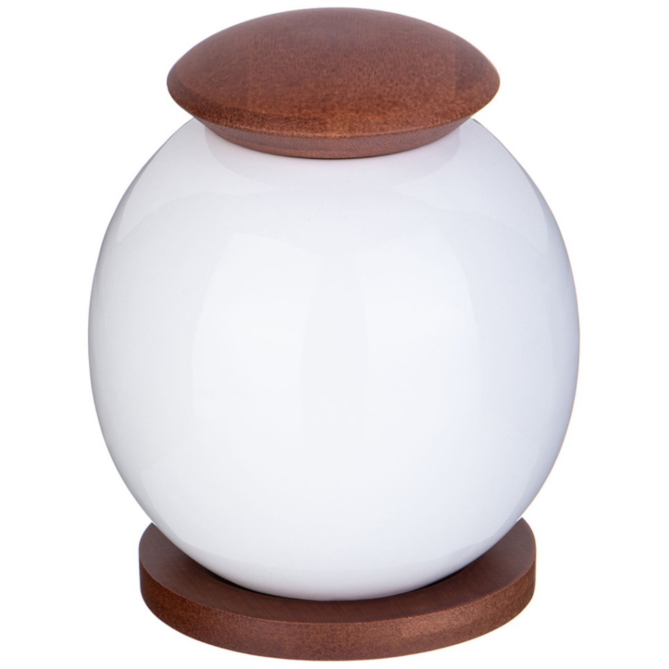 Фото Банка с дерев. крышкой lefard native 11*13 см 600 мл на дерев. подставке (587-204)  - интернет-магазин МегаТерем в Москве