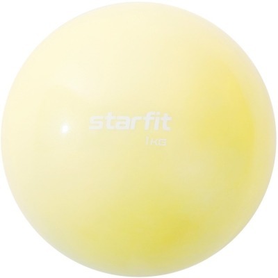 Медбол STARFIT GB-703, 1 кг, желтый пастель (1007322)
