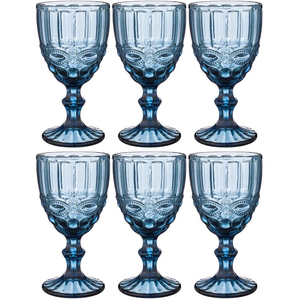 Фото Набор бокалов для вина серпентина из 6шт. серия muza color 300мл. / в=17 см Lefard (781-104) - интернет-магазин МегаТерем в Москве