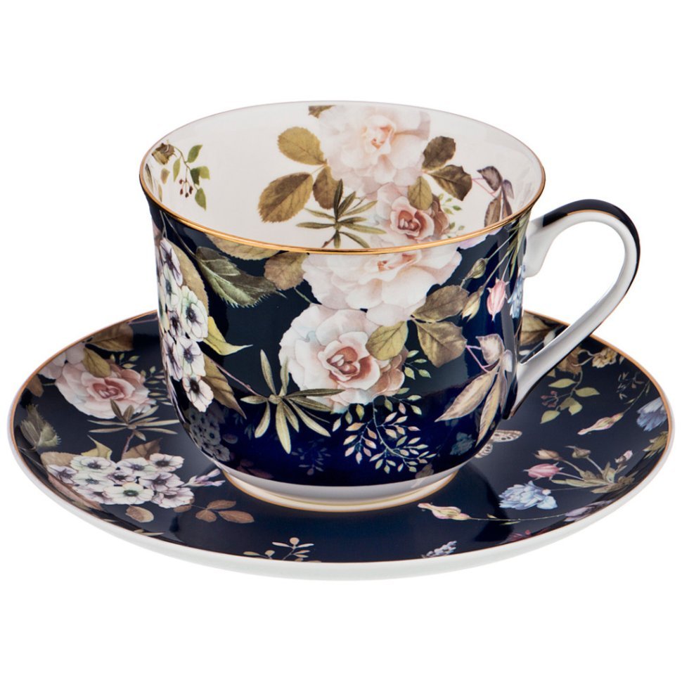 Фото Чайная пара lefard кобальт 450 мл (86-2368)  - интернет-магазин МегаТерем в Москве