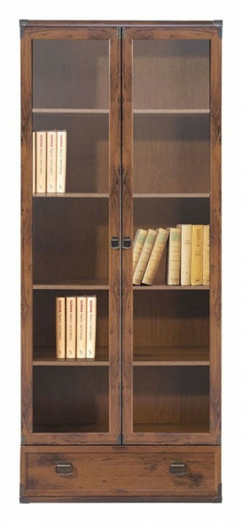 Фото Шкаф-витрина Индиана JWIT 2d1s BRW_70001240 - интернет-магазин МегаТерем в Москве