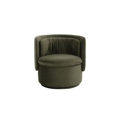 Кресло поворотное велюр зел...