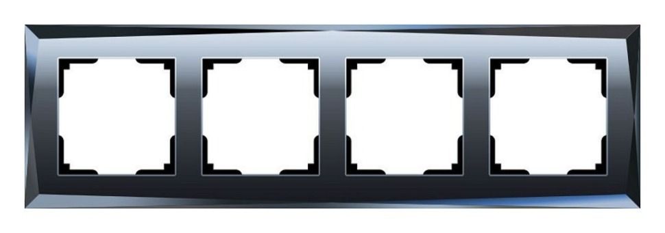 Фото Рамка на 4 поста Werkel Diamant (черный) W0041208 WRK_a051445 - интернет-магазин МегаТерем в Москве