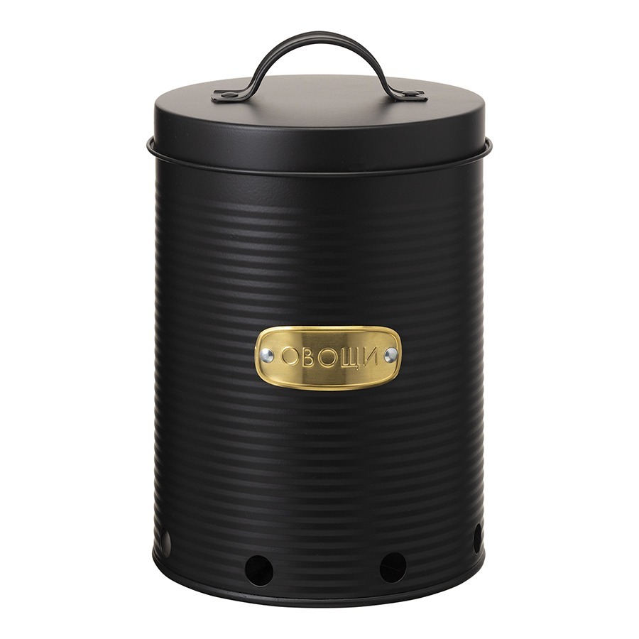 Фото Банка для хранения овощей irmel, 2,5 л, графит (78385) - интернет-магазин МегаТерем в Москве