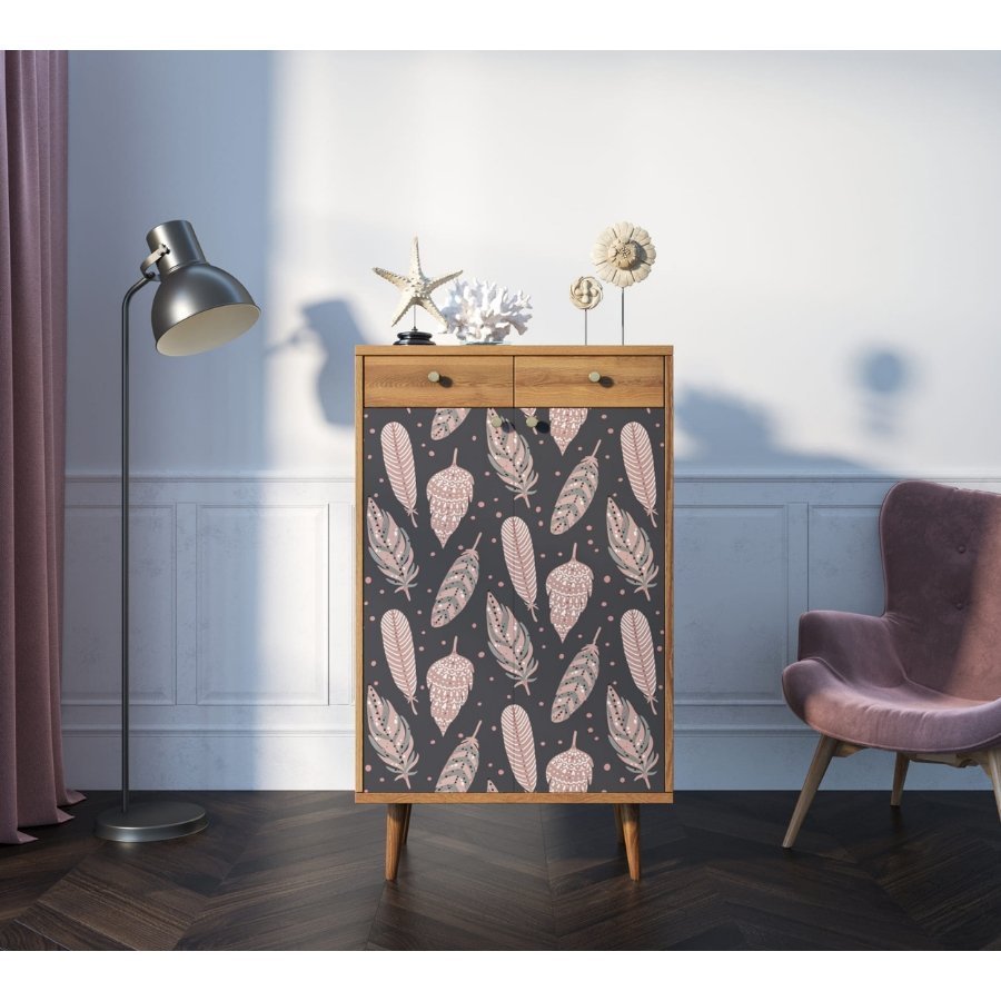 Фото Комод Berber два ящика и дверки 40 принт арт BB46/Print_40-ET - интернет-магазин МегаТерем в Москве