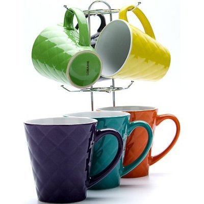 Набор чашек на подставке LORAINE (23137)