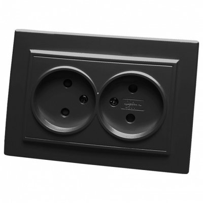 Розетка без заземления и со шторками Stekker Эрна 39478 FE_39478