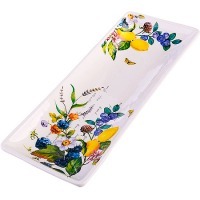 Блюдо сервировочное 28х10,6х3см Лесные ягоды с лимонами LORAINE (60157)