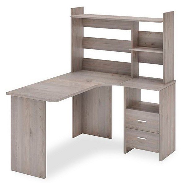 Фото Стол компьютерный Домино Lite СКЛ-Угл130+НКЛ-120 MER_SKL-Ugl130-NKL-120_N_PRAV - интернет-магазин МегаТерем в Москве