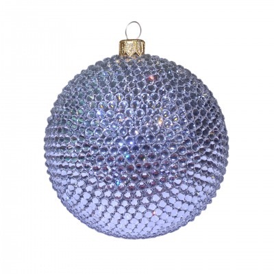 Фото Новогодний шар Лунный свет с кристаллами Swarovski (4056) - интернет-магазин МегаТерем в Москве