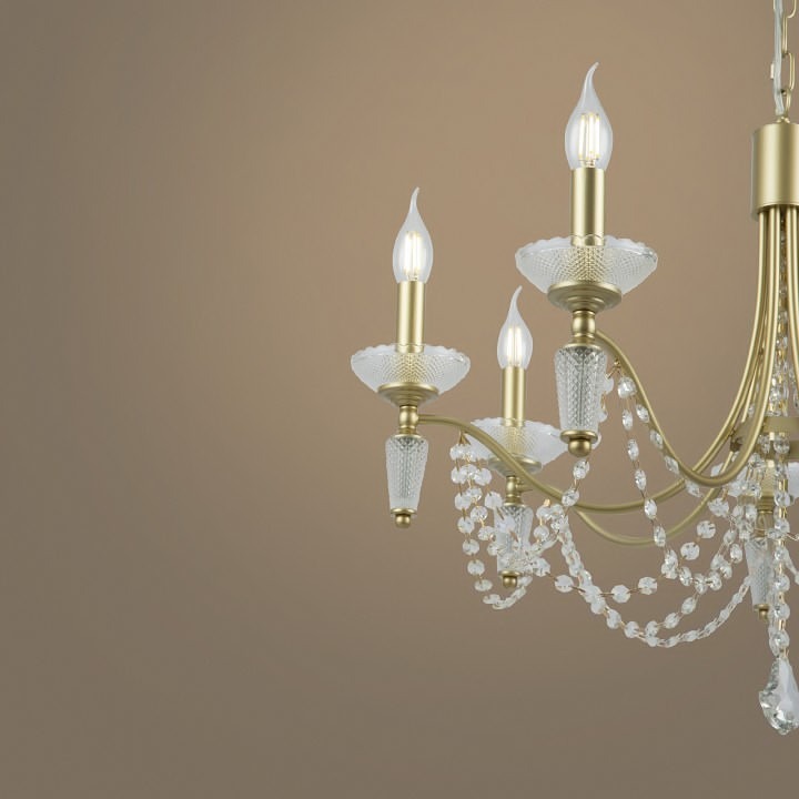 Фото Подвесная люстра Freya Zoe FR2009PL-07G MY_FR2009PL-07G - интернет-магазин МегаТерем в Москве