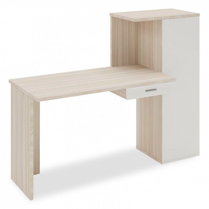 Фото Стол компьютерный Домино Lite СКЛ-ПРЯМ130+ШК КБЕ MER_SKL-PRYAM130_SHK_KBE - интернет-магазин МегаТерем в Москве