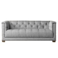 Диван Савой NSSF-5161-40/TW1106T-53, каркас дуб, обивка лен, grey, RESTORATION HARDWARE