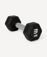 Гантель гексагональная Starfit DB-301PRO 3 кг, обрезиненная, черный (2115107)