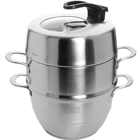 Фото Мантоварка 3-х ярусная 7,7 л 28 см MAYER BOCH (31067) - интернет-магазин МегаТерем в Москве