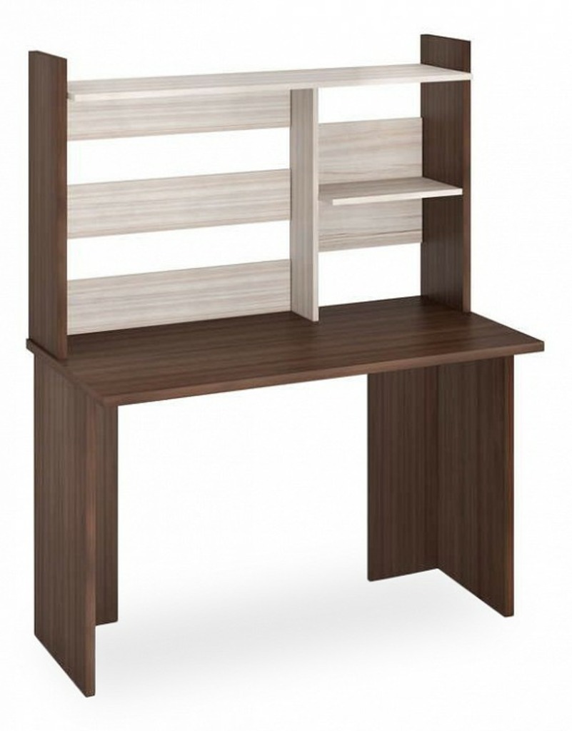 Фото Стол компьютерный Домино Лайт СКЛ-Прям120+НКЛ120 MER_SKL-Pryam120_bez_tumby-NKL-120_SHK - интернет-магазин МегаТерем в Москве