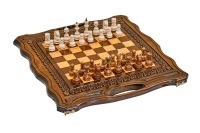 Шахматы + нарды резные Бриз-2 50, Haleyan (28583)