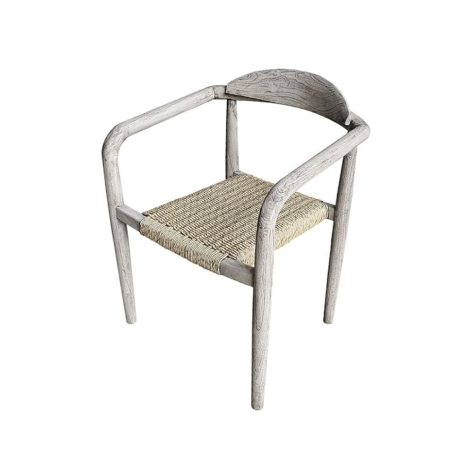 Фото Полукресло CAPRI ARM CHAIR GREY, Тиковое дерево, GREY RUBIO, ROOMERS FURNITURE - интернет-магазин МегаТерем в Москве