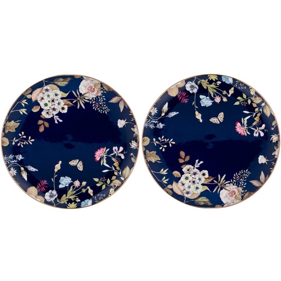 Фото Набор подстановочных тарелок кобальт 2 шт. 25 см Lefard (86-2369) - интернет-магазин МегаТерем в Москве