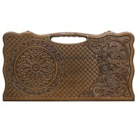 Нарды резные "Армянский узор 6" с ручкой 60, Haleyan (28464)